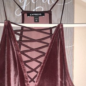 Express velvet tank top